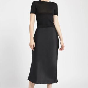 Because of Alice  Black Midi Skirt